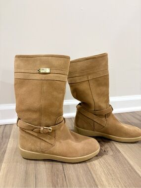 Coach Tallulah Faux Fur Chesnut Color Women's Boots